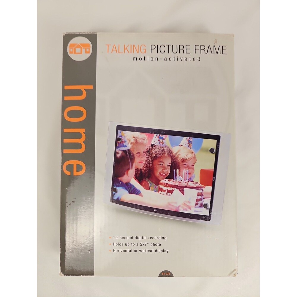 Home 5 x 7 Motion Activated Talking Picture Frame, New In Damaged Box